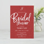 Rustic Denim Bridal Shower Invitation (Debout devant)