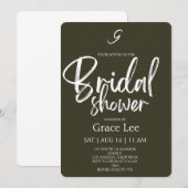 Rustic Denim Bridal Shower Invitation Kaart (Voorkant / Achterkant)