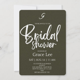 Rustic Denim Bridal Shower Invitation Kaart