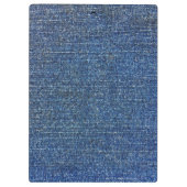 Rustic Denim Kijk Monogram Zonnebloem Klembord (Achterkant)