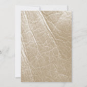 Rustic Denim Lace & Leather Wedding Invitation Kaart (Achterkant)