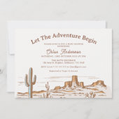 Rustic Desert laat het avontuur beginnen met Baby Kaart (Voorkant)