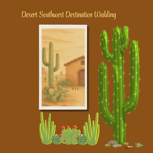 Rustic Desert Southwest Boho bruiloft Servet
