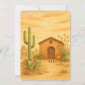 Rustic Desert Southwest Boho Wedding Save the Date Kaart (Achterkant)