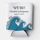 Rustic Destination Beach Custom Wedding Blikjeskoeler (Voorkant)