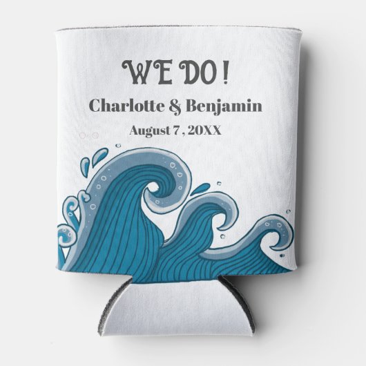 Rustic Destination Beach Custom Wedding Blikjeskoeler (Voorkant)