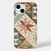 Rustic Diamond Patchwork Pattern - Geometrisch Case-Mate iPhone Case (Achterkant)
