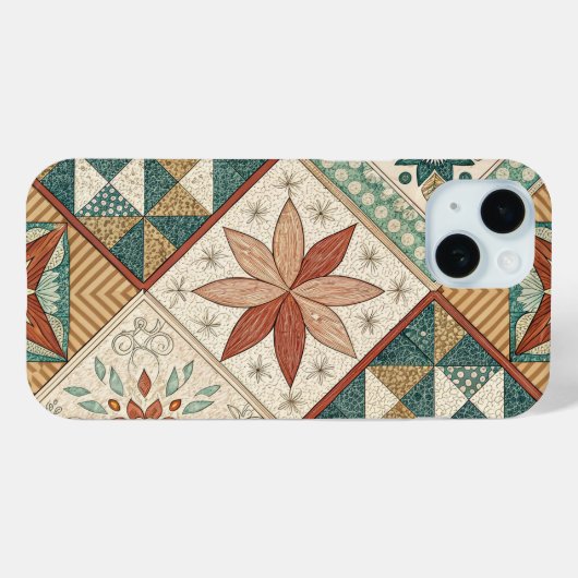 Rustic Diamond Patchwork Pattern - Geometrisch Case-Mate iPhone Case (Achterkant (horizontaal))