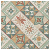 Rustic Diamond Patchwork Pattern - Geometrisch Stof (Close Up)