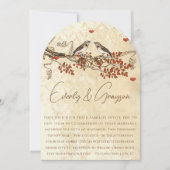 Rustic Die Cut  Bird Wedding Invite Kaart (Voorkant)