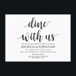 Rustic Diner avec nous Brunch Invitation Card<br><div class="desc">Planifier un brunch avec les jeunes mariés le lendemain du mariage ? Invités Invitations avec cette calligraphie rustique design thème Post Mariage Brunch Invitation Card. Ajoutez les détails de votre brunch en caractères noirs correspondants / lettrage. #TeeshaDerrick</div>