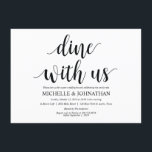 Rustic Diner avec nous Brunch Invitation Card<br><div class="desc">Planifier un brunch avec les jeunes mariés le lendemain du mariage ? Invités Invitations avec cette calligraphie rustique design thème Post Mariage Brunch Invitation Card. Ajoutez les détails de votre brunch en caractères noirs correspondants / lettrage. #TeeshaDerrick</div>