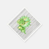 Rustic Dinosaur Baby shower Boy Napkin Servet (Hoek)