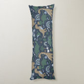 Rustic Dinosaur Forest Prehistorische Kinderen Lichaamskussen (Achterkant (Verticaal))