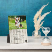 Rustic Dog Memorial Foto Quote Keepomwille Plaque Fotoplaat (Zijkant)