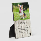 Rustic Dog Memorial Foto Quote Keepomwille Plaque Fotoplaat (Zijkant)