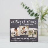 Rustic Dog of Honor Budget Wedding Save the Date (Staand voorkant)