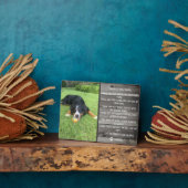 Rustic Dog Pet Memorial Keepslag Quote Fotoplaat (Zijkant)