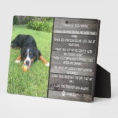 Rustic Dog Pet Memorial Keepslag Quote Fotoplaat (Zijkant)
