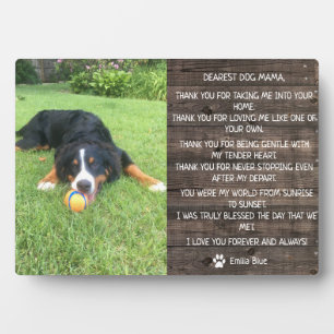 Rustic Dog Pet Memorial Keepslag Quote Fotoplaat