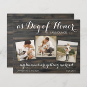 Rustic Dog Wedding Save the Date Budget QR Code (Voorkant / Achterkant)