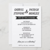 Rustic Doodle Gay Wedding Uitnodiging (Achterkant)