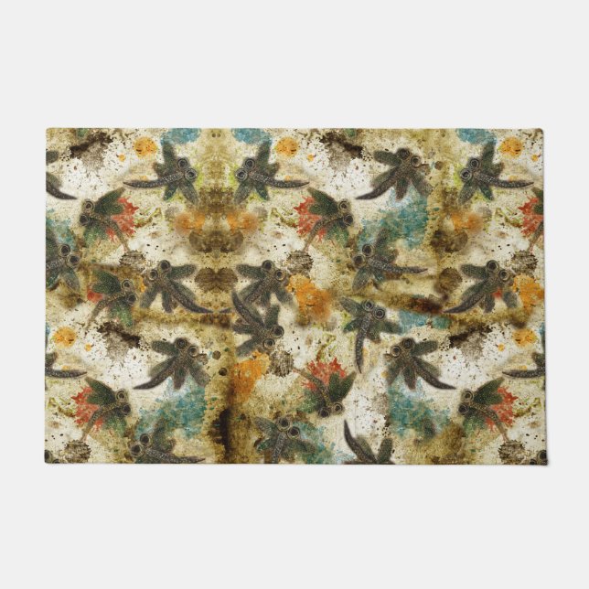 Rustic Dragonfly Flit Deurmat (Voorkant)