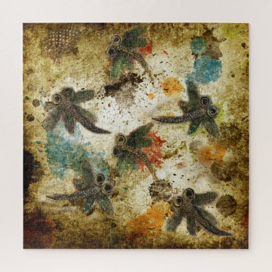 Rustic Dragonfly Flit Jigsaw Puzzle (Vertical)
