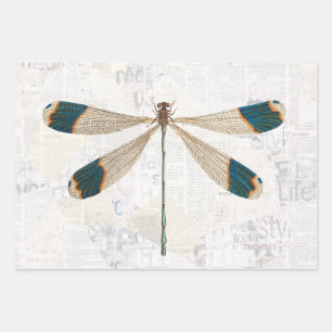  Rustic Dragonfly ontkoppeling van ontkoppeling Inpakpapier Vel
