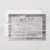 Rustic Driftwood Background Wedding RSVP (Voorkant)