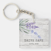 Rustic Drive Safe Photo Lavender Sleutelhanger (Voorkant)