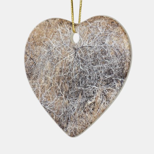 Rustic Dry Tumbleweed Keramisch Ornament (Links)