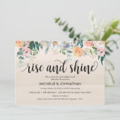 Rustic Dusk Post Mariage Brunch Carte d'invitation (Debout devant)