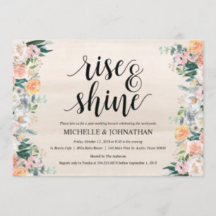 Rustic Dusk Post Mariage Brunch Invitation Card