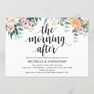 Rustic Dusk Post Mariage Brunch Invitation Card