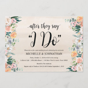 Rustic Dusk Post Wedding Brunch Uitnodigingskaart Kaart