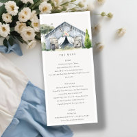 Rustic Dusky Barnyard Farm Thème Mariage Menu