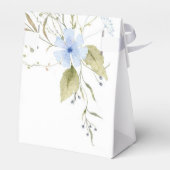 Rustic Dusty Blue Delicate Wildflower Wedding Bedankdoosjes (Achterkant)