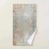 Rustic Dusty Blue Light Brown Abstract Farmhouse (Serviette à main)