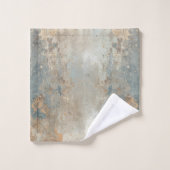 Rustic Dusty Blue Light Brown Abstract Farmhouse (Gant de toilette)