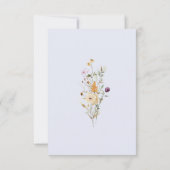 Rustic Dusty Blue Romantic Wildflower Wedding Save The Date (Achterkant)