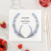 Rustic Dusty Blue Spruce Tree Stem Wreatcrest Servet (Insitu)