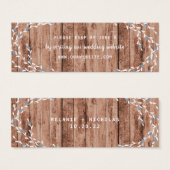 Rustic Dusty BlueBerry wreath trouwwebsite rsvp Mini Visitekaartjes (Voorkant /achterkant)