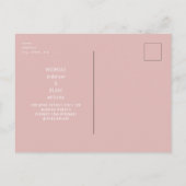 Rustic Dusty Roos Foliage Wedding Save the Date Briefkaart (Achterkant)