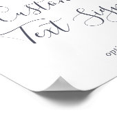 Rustic Earth Bloemen Custom Tekst Bord Poster (Hoek)