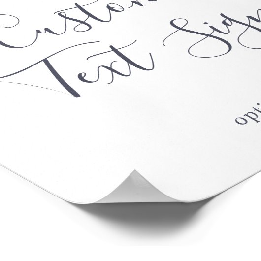 Rustic Earth Bloemen Custom Tekst Bord Poster (Hoek)