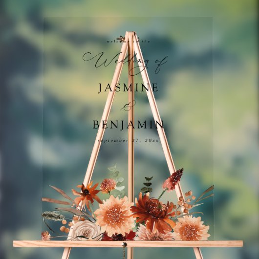 Rustic Earth & Champagne Florals Mariage Bienvenue (Neutre)