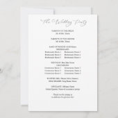 Rustic Earth & Champagne Florals Programme de mari (Dos)