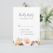 Rustic Earth Florals Carte RSVP simple (Debout devant)