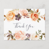 Rustic Earth Florals Dank u Briefkaart (Voorkant)